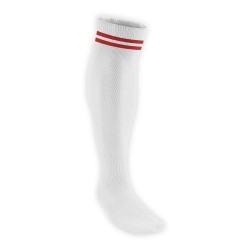 Chaussettes Rugby Pro 2 filets Blanc/Rouge JICEGA