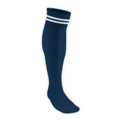 Chaussettes Rugby Pro 2 filets Marine/Blanc JICEGA
