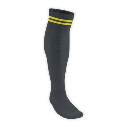 Chaussettes Rugby Pro 2 filets Noir/Jaune JICEGA