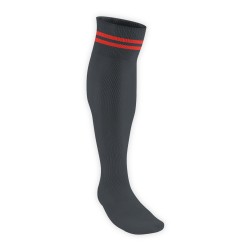 Chaussettes Rugby Pro 2 filets Noir/Rouge JICEGA