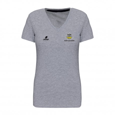 Tee-shirt BRISTOL Femme col V RUGBY CLUB VOUZIERS