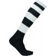 Chaussettes RUGBY PRO noir cerclées blanc